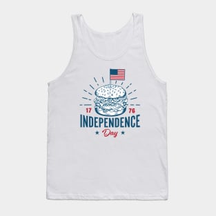 July 4th Independence Day Burger Tank Top